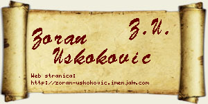 Zoran Uskoković vizit kartica